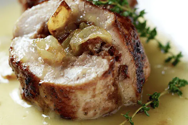 Turkey Roast Stuffed Pear Cranberry