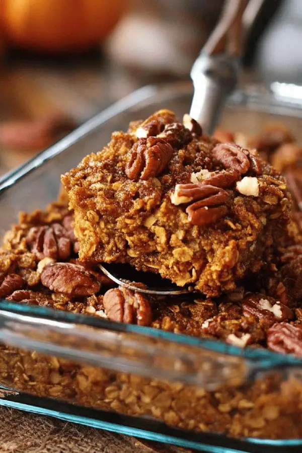 Pumpkin Pecan Oat Bake