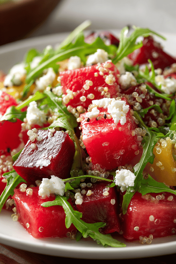 Quinoa Salad with Melon and Beets