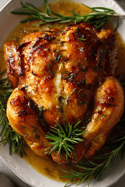 Roast Chicken with Apricot Glaze