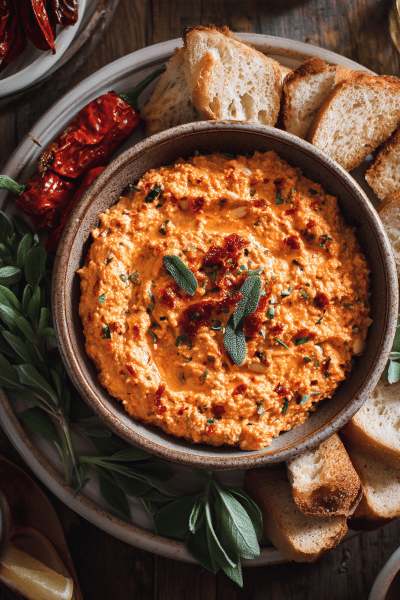 Roasted Red Pepper & Sun-Dried Tomato Dip