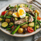 Sesame Pork Meatballs with Cucumber Salad