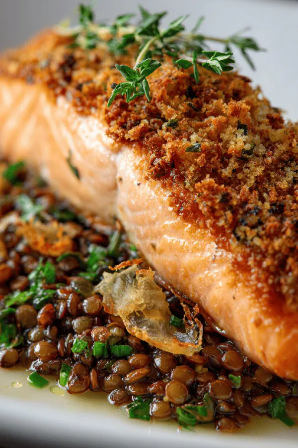 Salmon Lentil Bed