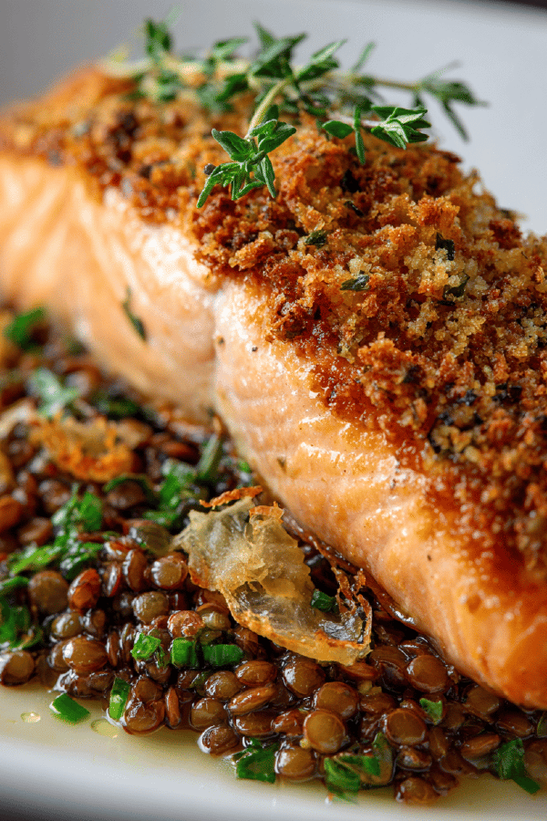 Salmon Lentil Bed