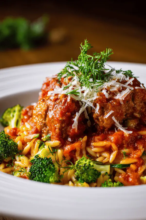 Sausage Zucchini Orzo Bake