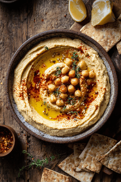 Sesame-free Lemon Garlic Hummus
