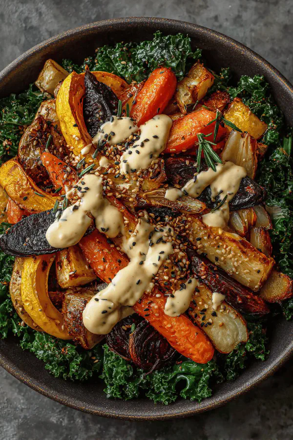 Sesame Rosemary Roasted Veggies