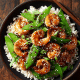 Shrimp Fried Rice Sheet Pan