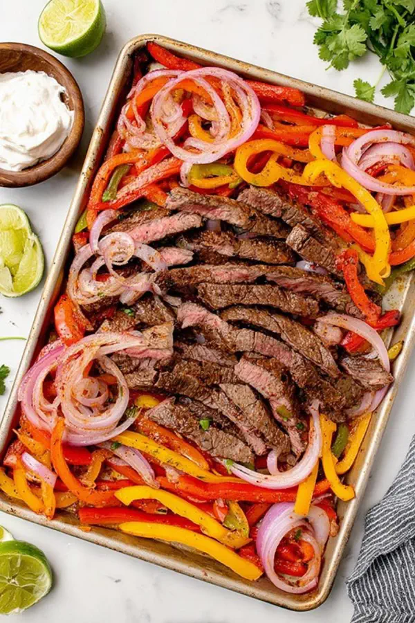 Sheet Pan Steak Fajitas