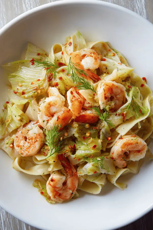 Shrimp Fennel Tagliatelle