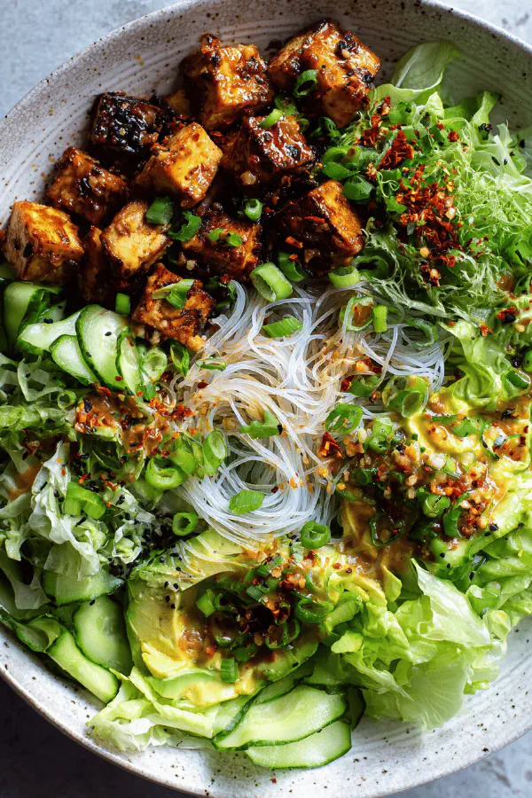 Silken Tofu Peanut Bowls