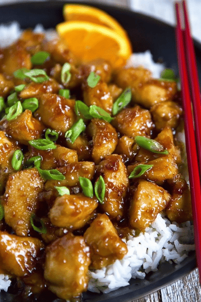 Skillet Tangerine Chicken Twist