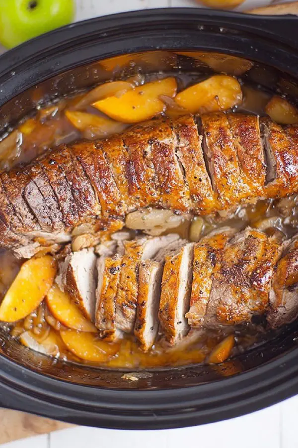 Slow Apple Pork Tenderloin