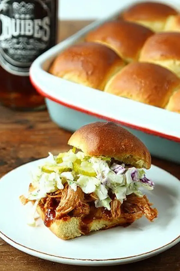 Slow Cooker BBQ Chicken Sliders