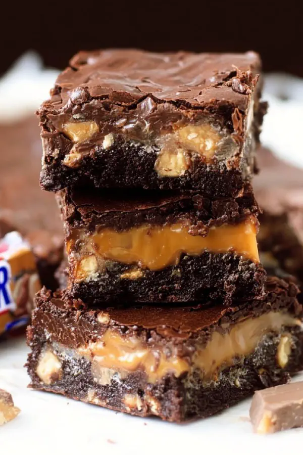 Snickers Caramel Brownies