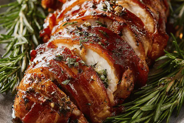 Turkey Roast Stuffed Pear Cranberry