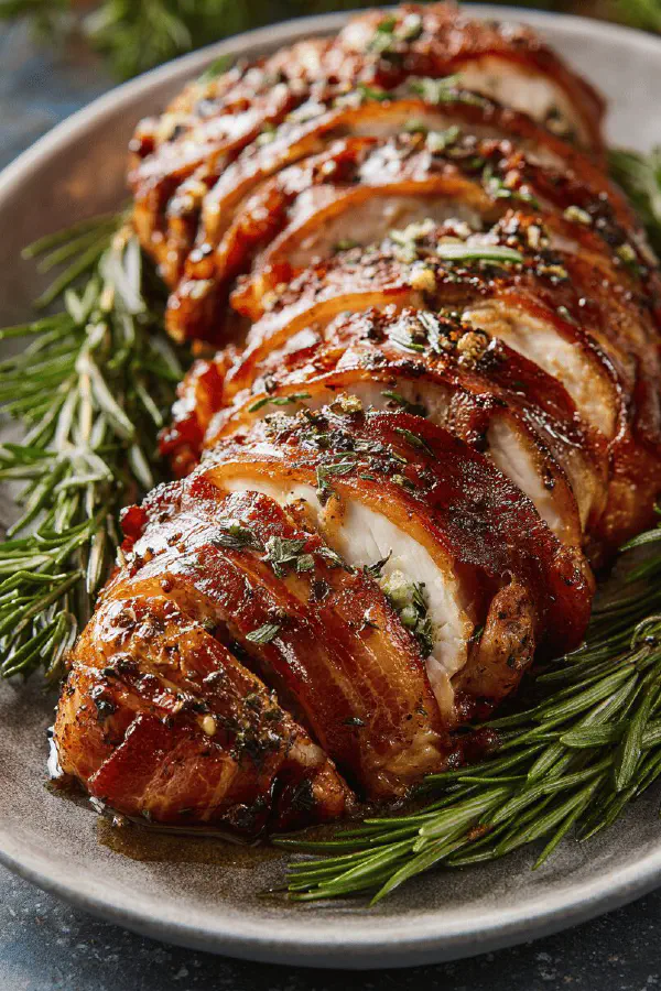 Sous Vide Turkey Bacon Roll