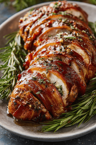 Sous Vide Turkey Bacon Roll