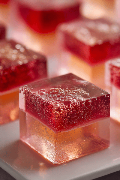 Sparkling Gin Jelly Cubes