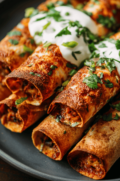 Spiced Black Bean Taquitos