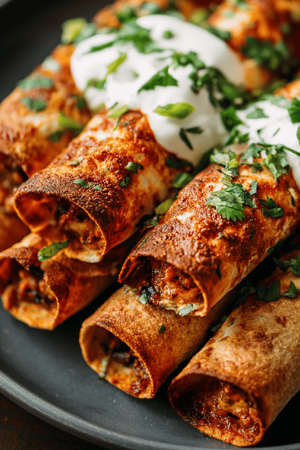 Spiced Black Bean Taquitos
