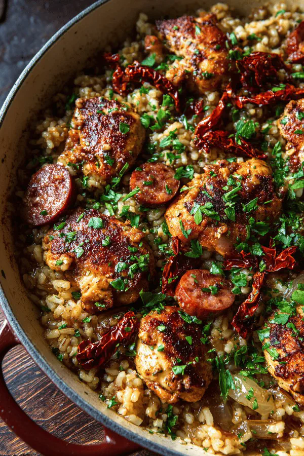 Spiced Chicken Chorizo Rice