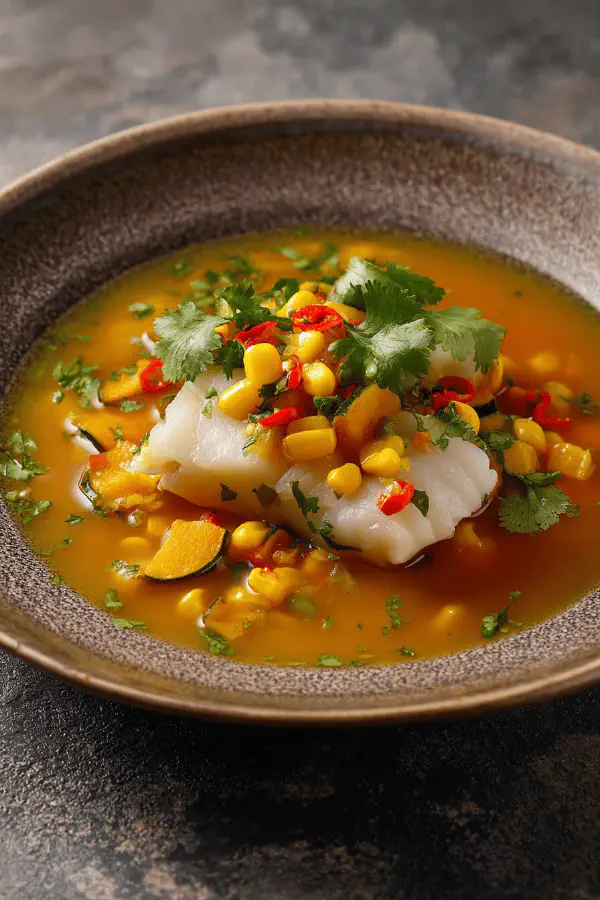 Spiced Cod Maize Broth