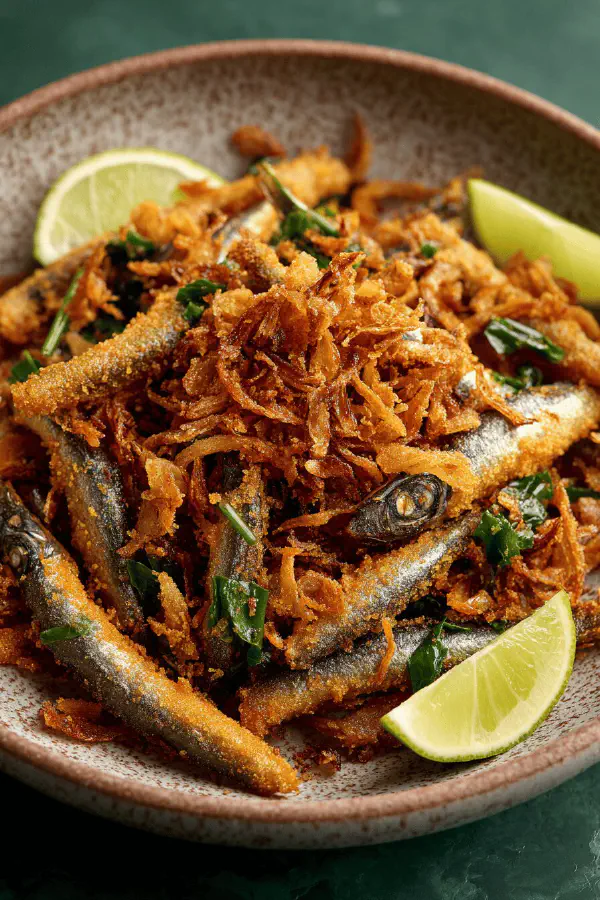 Spiced Fried Smelts with Shallots