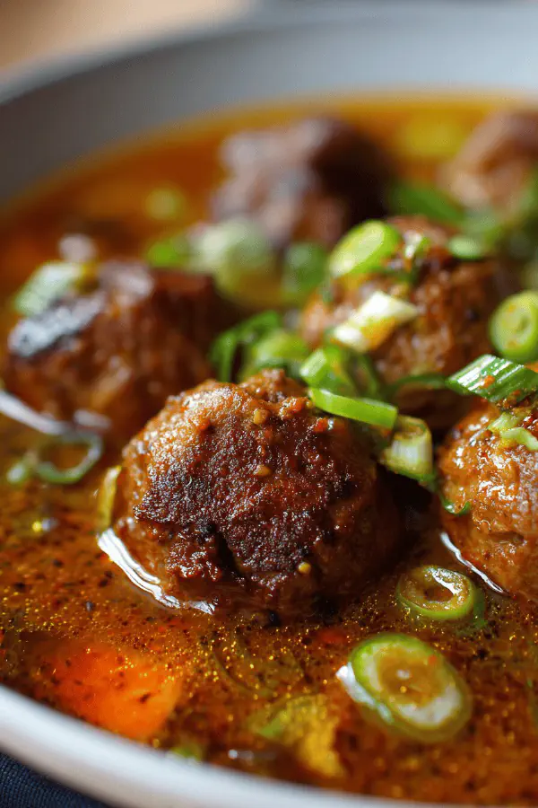 Spiced Pork Meatball Stew