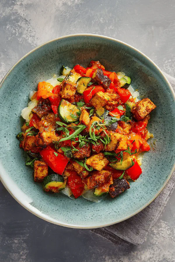 Spiced Tofu Ratatouille