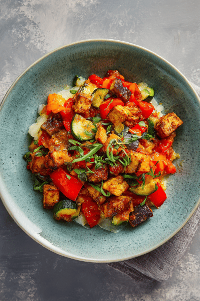 Spiced Tofu Ratatouille