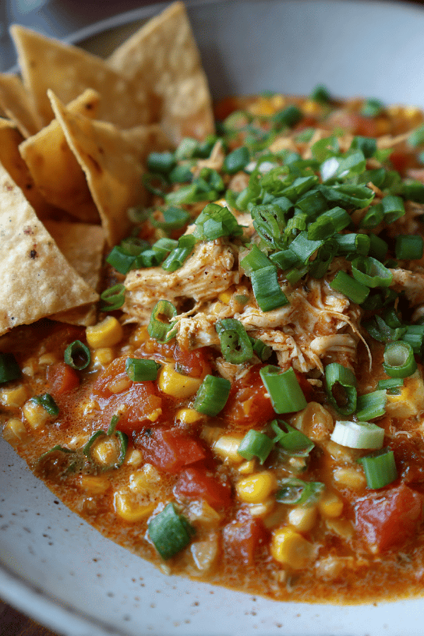 Spicy Chicken Tomato Corn Soup