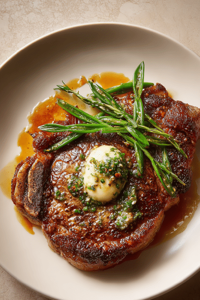 Steak with Jalapeño Miso Butter