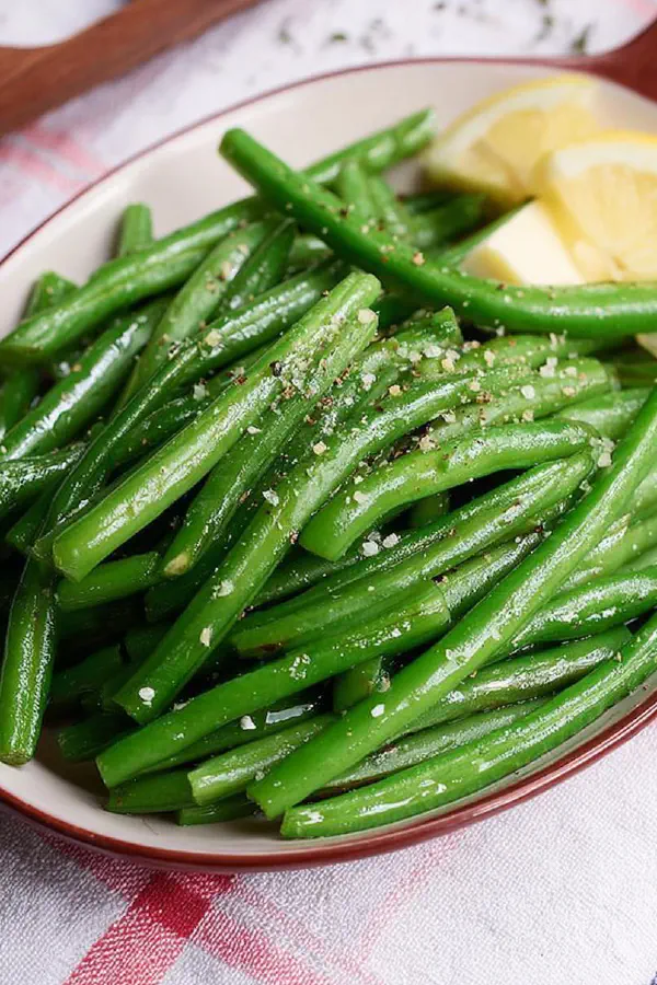 Steamed Snap Beans Twist
