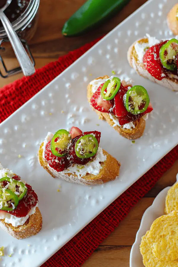 Strawberry Jalapeño Crostini Remix