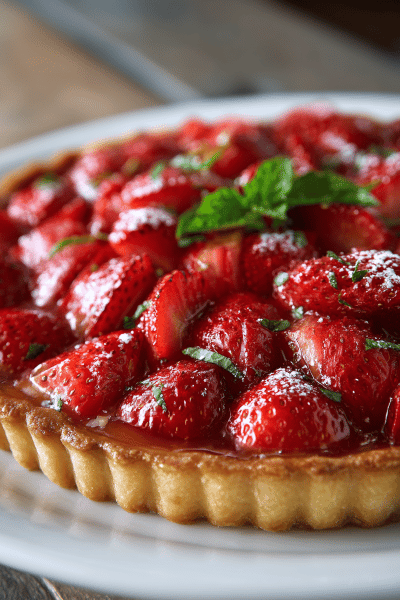 Strawberry Rhubarb Tart