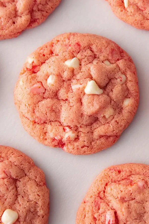 Strawberry White Choc Cookies