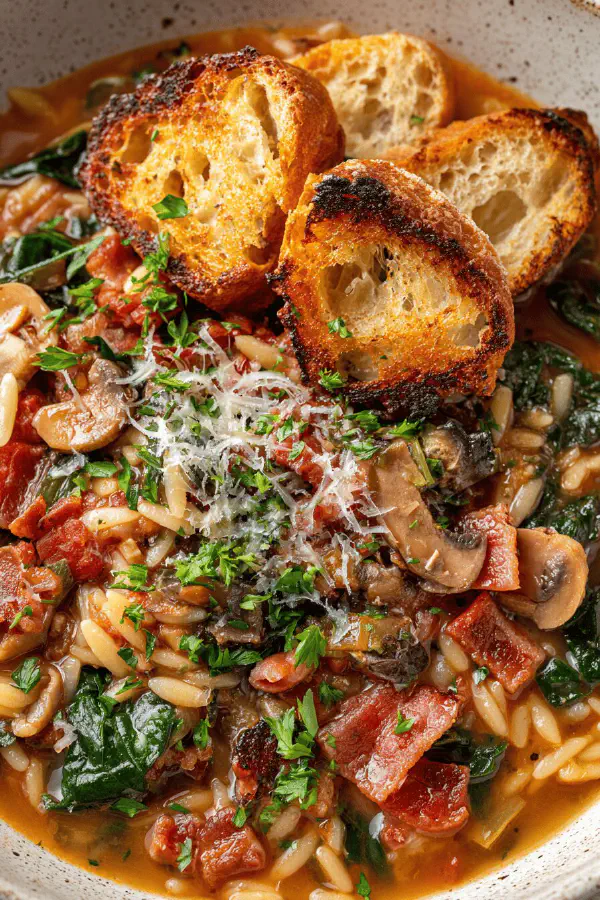 Swiss Chard & Orzo Soup