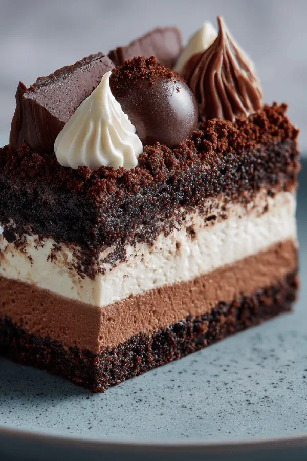 Triple Chocolate Log