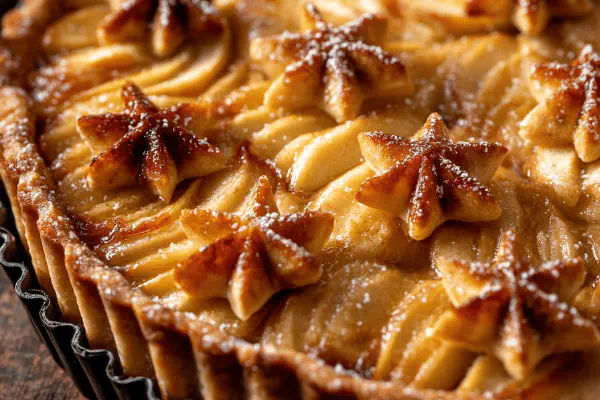 Upside-Down Apple Tart with Salted Caramel Drizzle