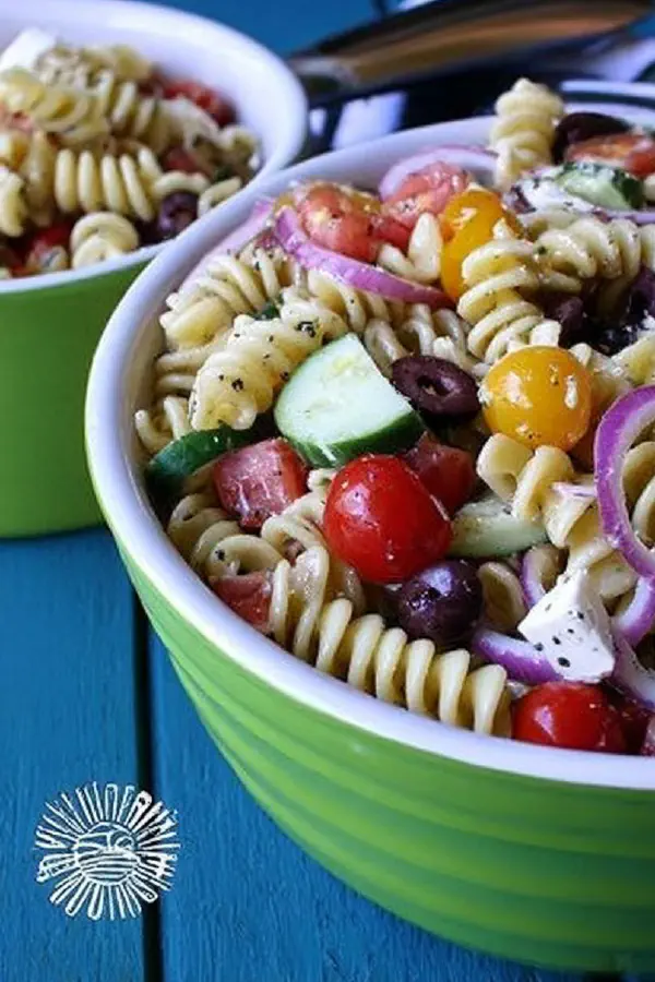 Twisted Greek Pasta Salad