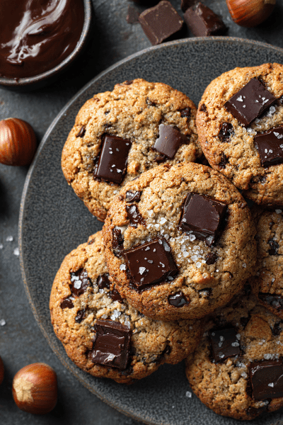 Vegan Hazelnut Chocolate Cookies