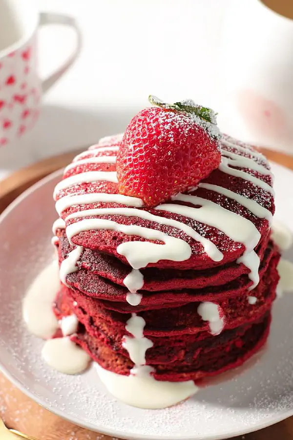Velvet Red Cocoa Pancakes